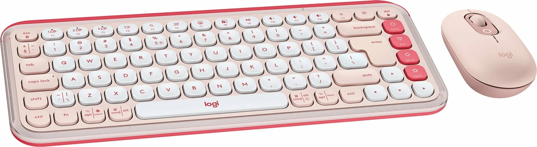 Set tastierë + maus Bluetooth Logitech POP Icon Combo 920-013142, rozë