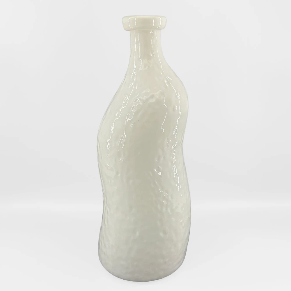 Vazo ROMAIN, qelq e bardhë, 15.5x15.5x40cm