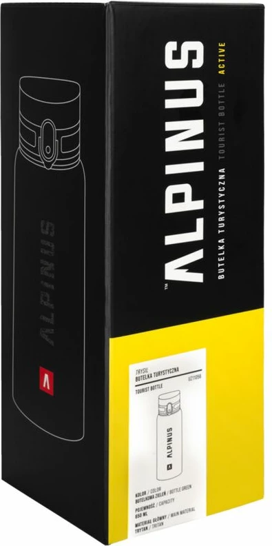 Shishe uji Alpinus Trysil 650 ml për aktivitete sportive, ngjyrë blu e errët