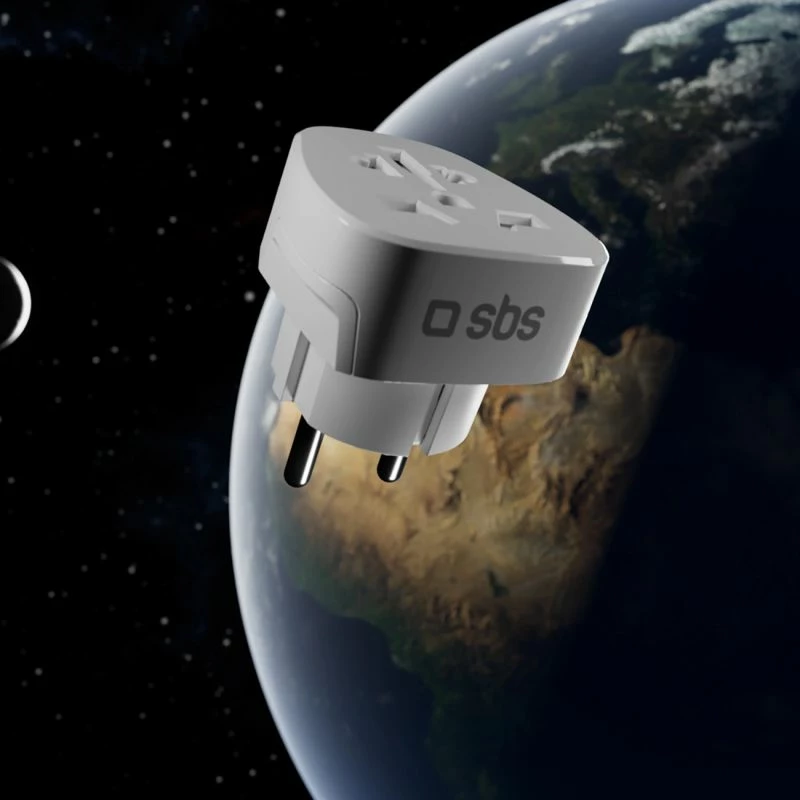 Adapter universal udhëtimi SBS Shucko/EU, i bardhë