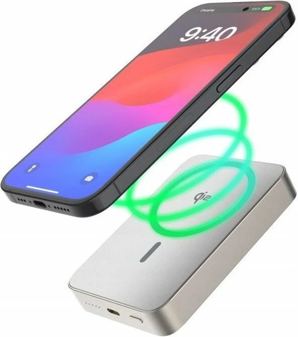 Powerbank Fixed MagZen 10 Crystal Qi2 10000mAh 20W MagSafe, gri, me kabllo USB-C–USB-C