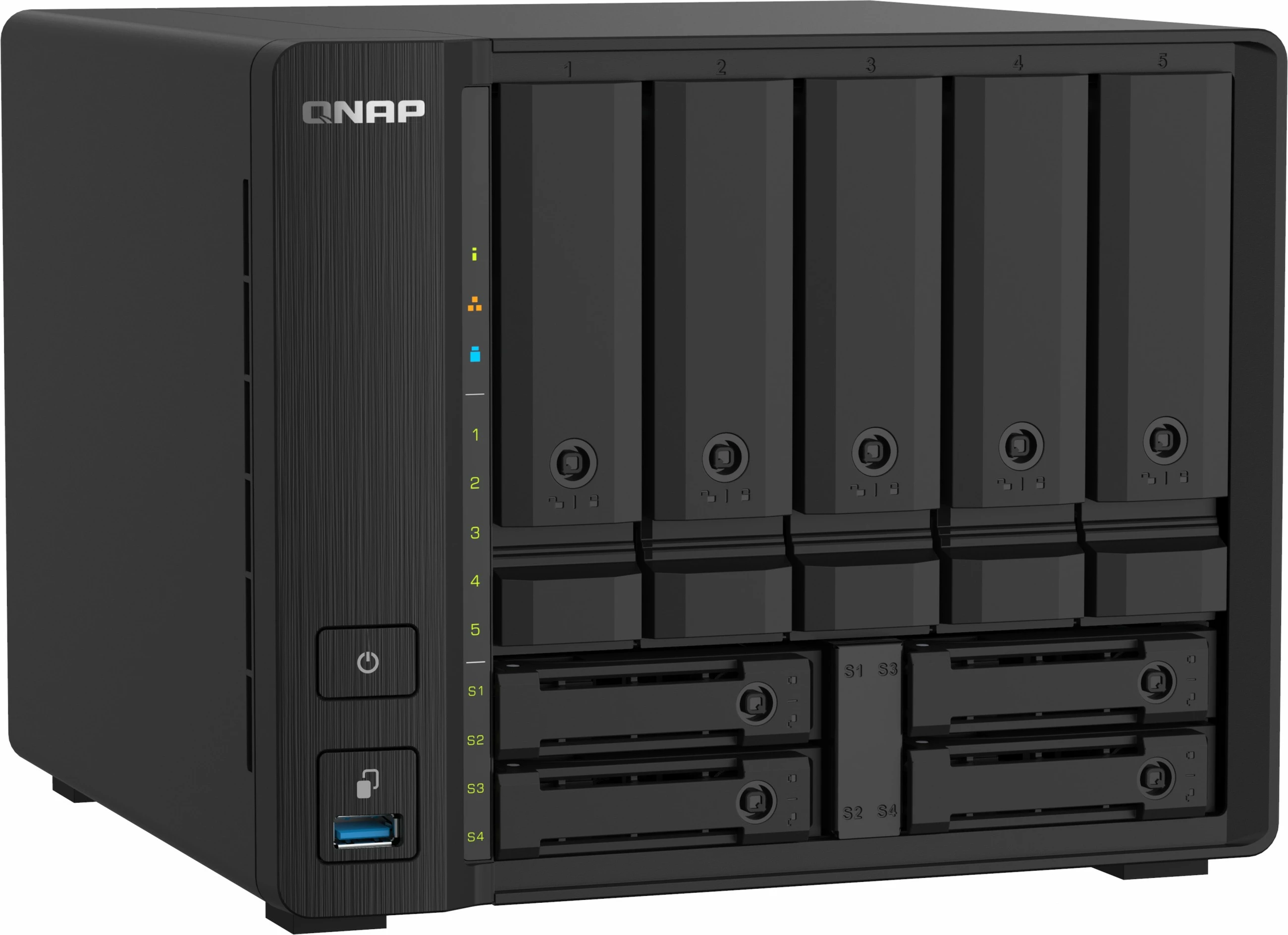 NAS QNAP TS-932PX-4G, 9 slote, 4GB RAM, 2x10GbE, 2x2.5GbE, e zezë