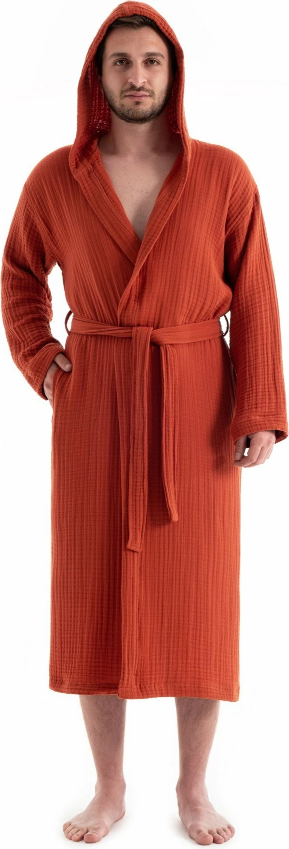 Rrobdeshamber unisex Mijölnir, muslin, ngjyrë e kuqe qeramike (Tile Red), L/XL
