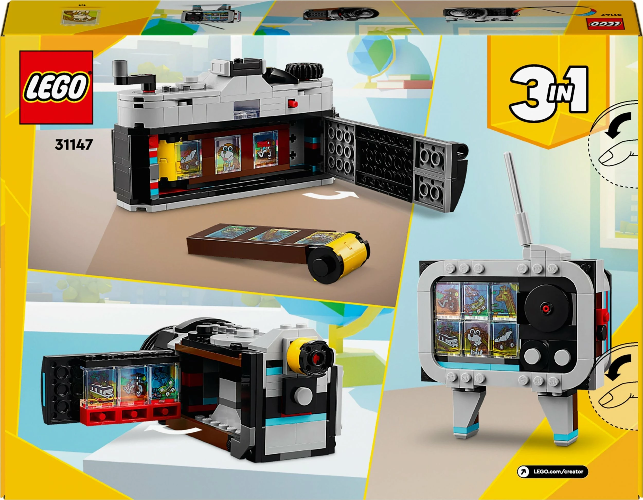 Set LEGO Creator 3-in-1 Retro Style Camera 31147, 261 copë