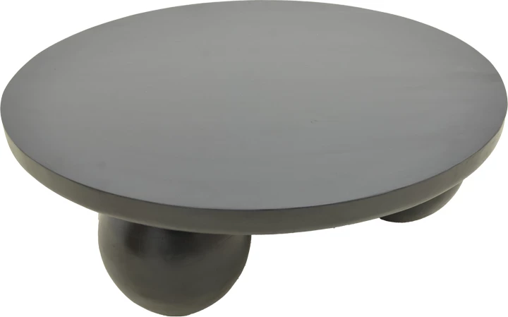 Tavolinë kafeje Fedena, dru mango i fortë, ngjyrë e zezë, 90x30cm