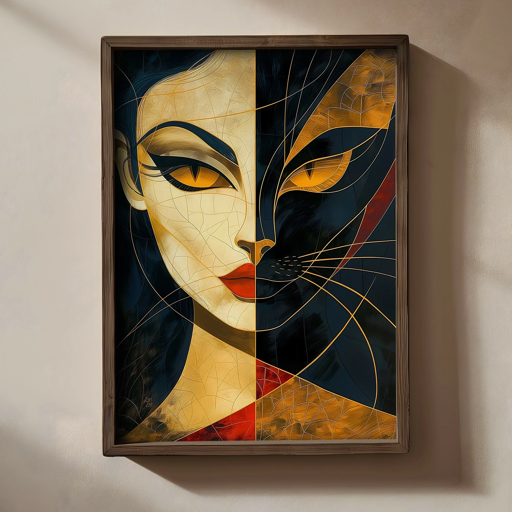 Pikturë dekorative me kornizë MDF, Wallity, TUN079-XL, shumëngjyrëshe, 50x70x3.5cm