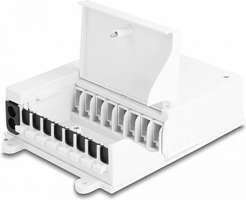 Kuti shpërndarëse FTTH DeLOCK 8 Port, montim në mur, e bardhë