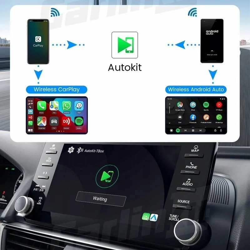 Adapter wireless AI Box Carlinkit CPC200-Tbox 8GB/128GB Android 13, blu