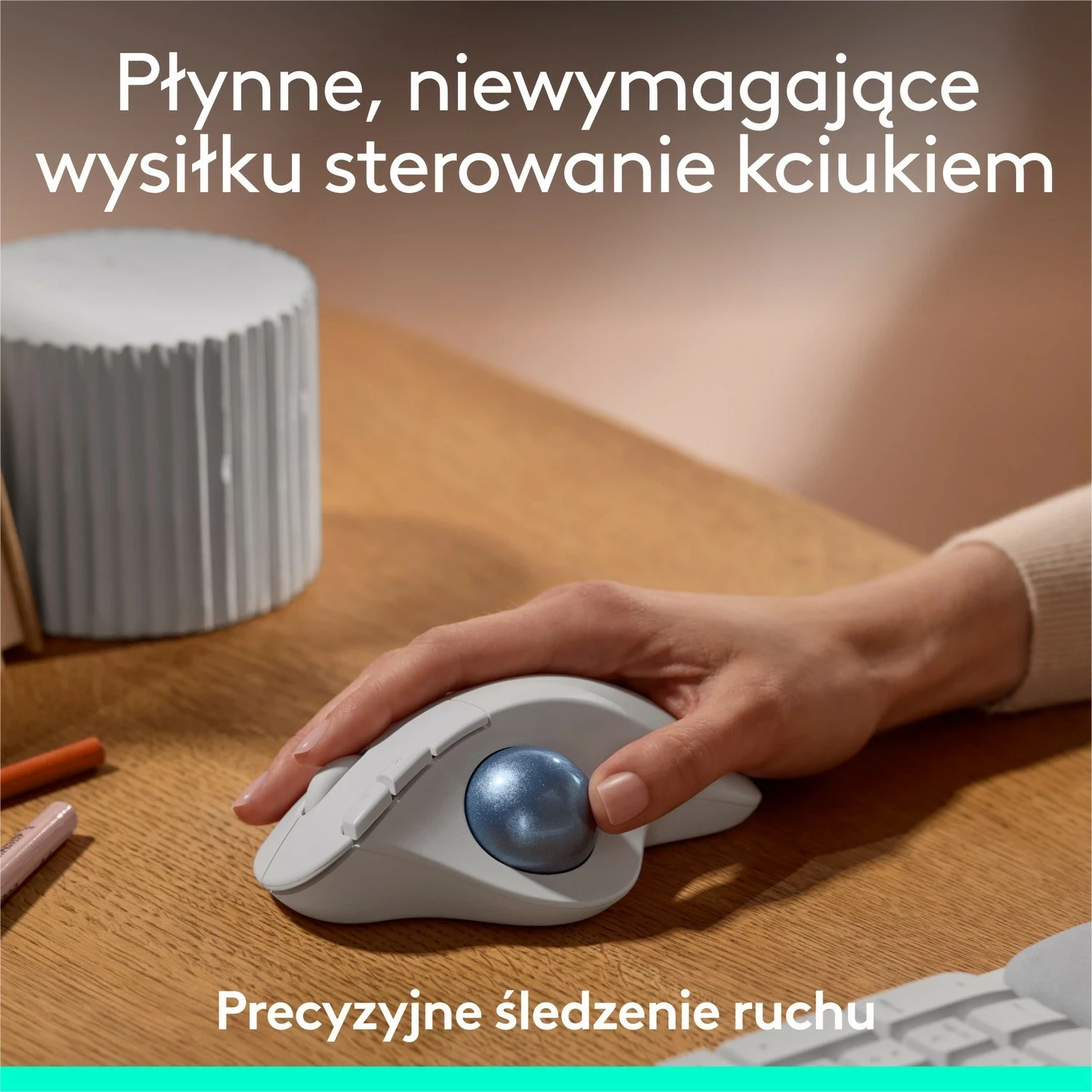 Maus ergonomik Logitech M575S, i bardhë