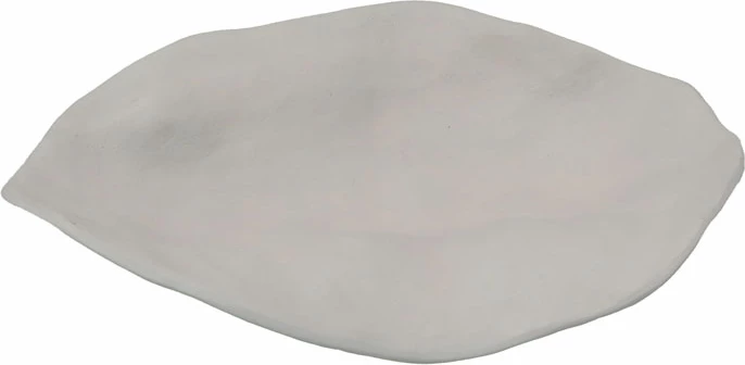 Tabaka dekorative GRANTAS, alumin, e bardhë, 30x21x8 cm