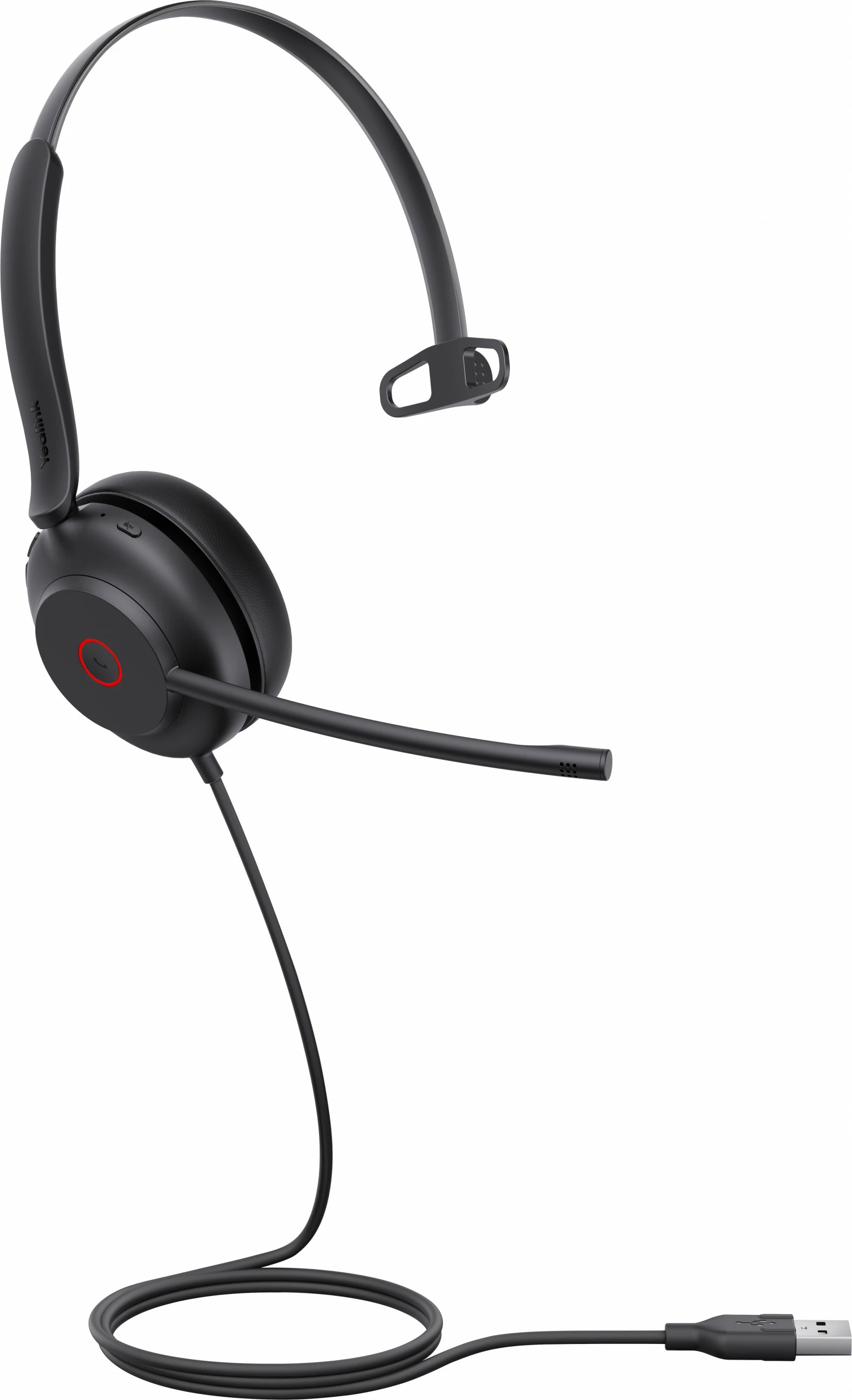 Kufje me mikrofon Yealink UH35 Mono UC, USB-A, për zyrë/call center, e zezë