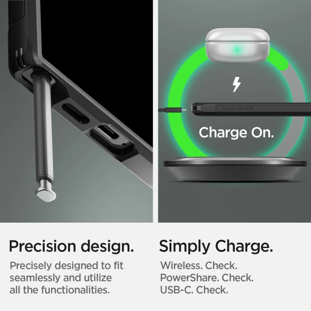 Mbështjellës Spigen Tough Armor për Samsung Galaxy S24 Ultra, i zi