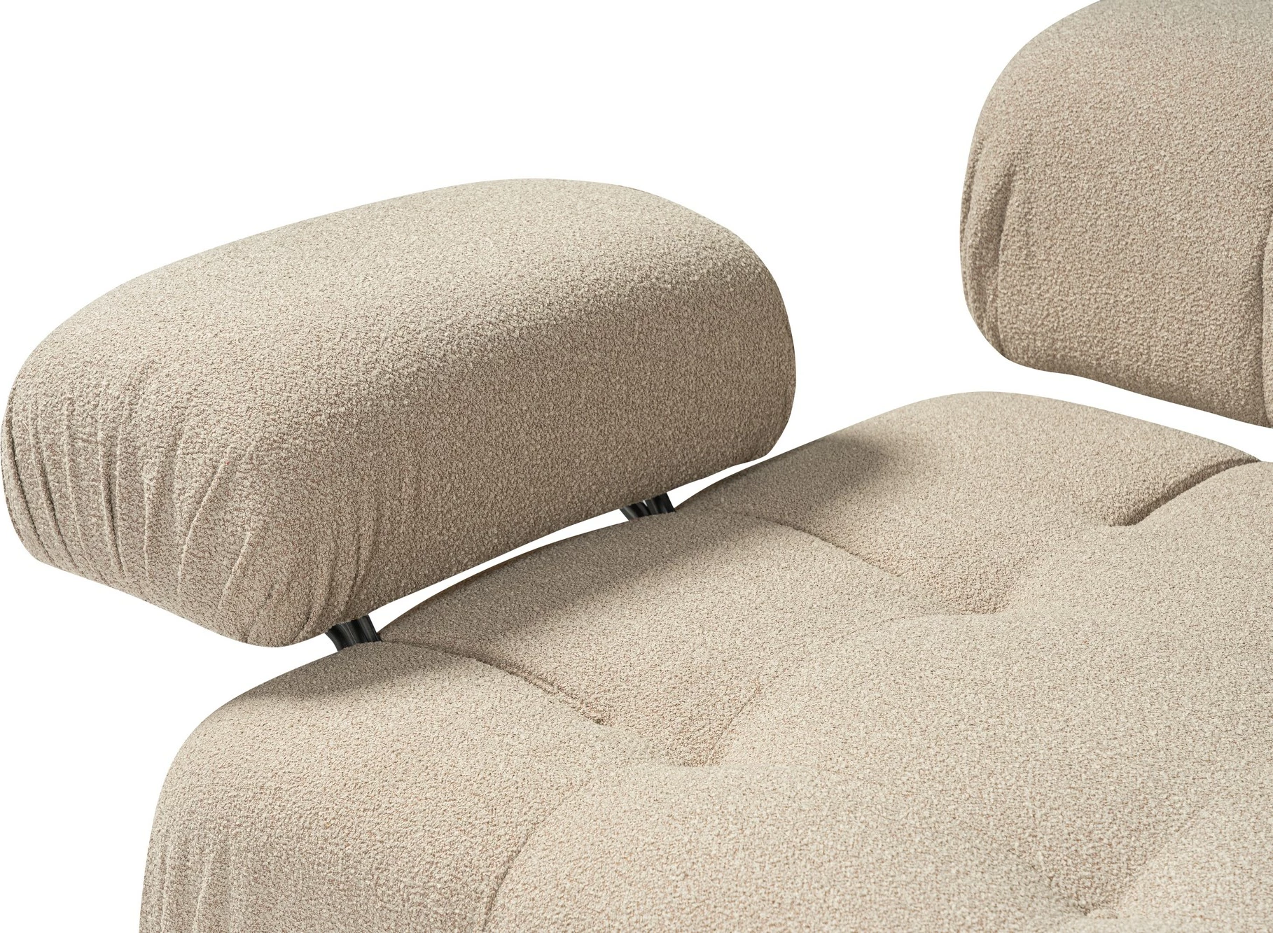 Këndare Doblo 3 vendëshe me pouffe, ngjyrë pjeshke