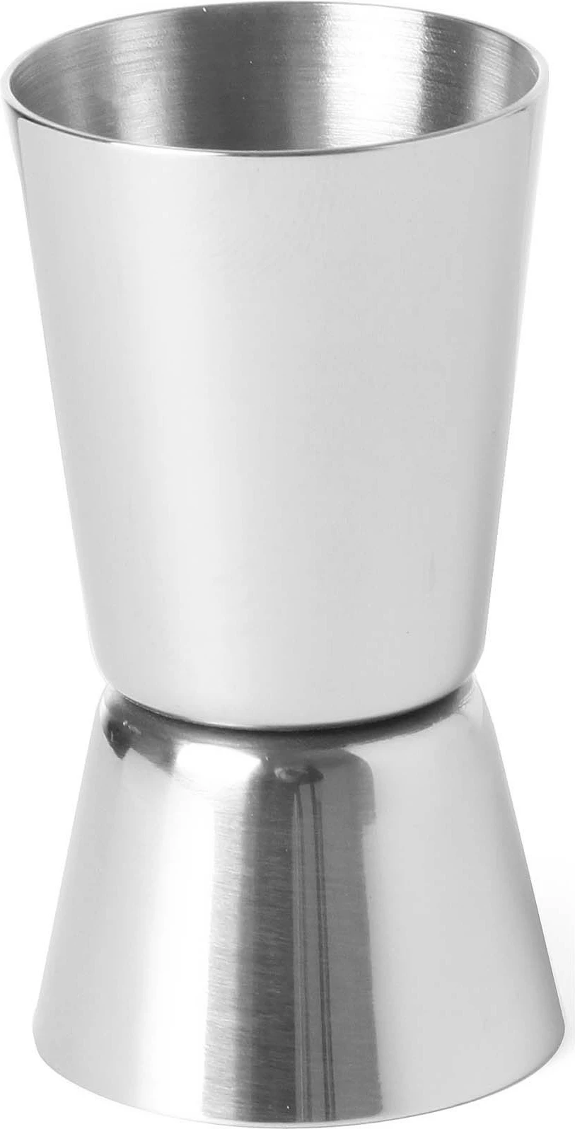 Jigger matës pije, Bar Up, dual 25 ml/35 ml, Ø40 x 73 mm, çelik inox, argjend