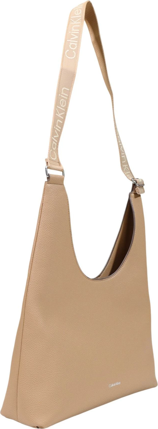 Çantë krahu femra Calvin Klein WEBBING ADJ STRAP LARGE SHOULDER LV04F3643G, bezhë e çelët