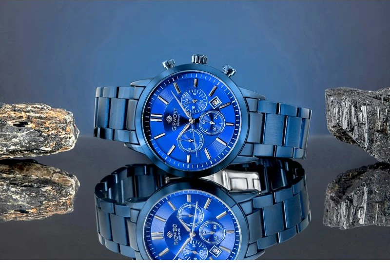 Orë dore meshkuj Giewont GW8510-B4, blu