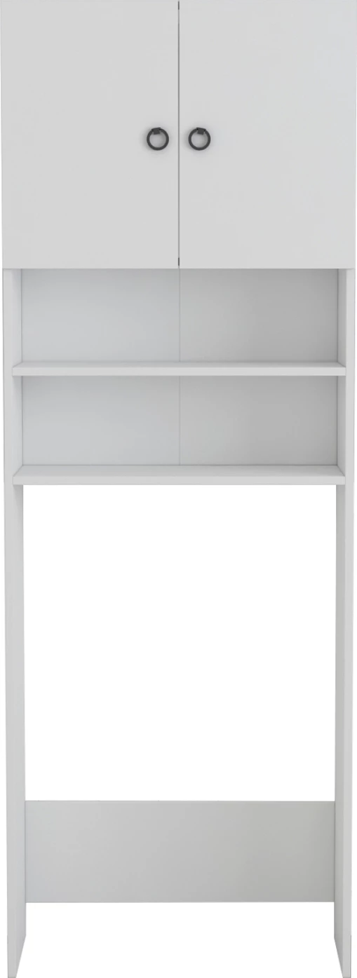 Mobilje për lavatriçe, me dollap dhe rafte, melaminë e bardhë, 64Χ27Χ180H cm, FH9122.11 7