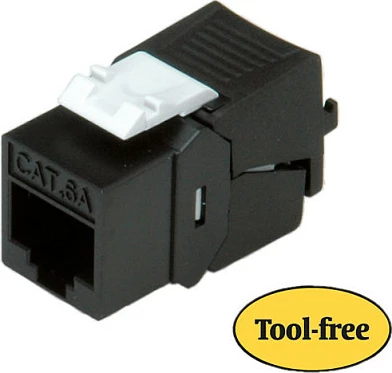 Keystone jack ROLINE Cat 6a RJ-45, toolless, SLIM, i zi