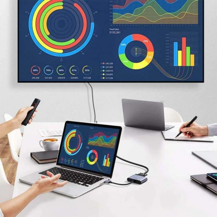 Adapter USB 3.0 në HDMI/VGA UGREEN 20518 1080p/60Hz, gri