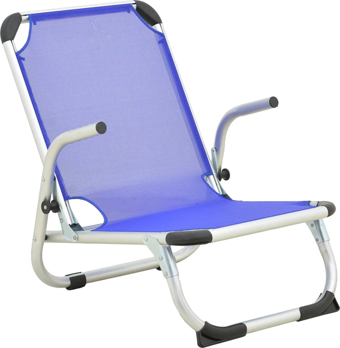 Karrige plazhi Playa, alumin i fortë, tekstilene blu, 54x72x63cm