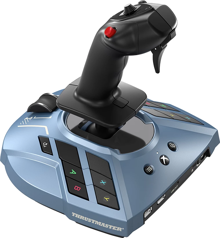 Joystick fluturimi Thrustmaster TCA Sidestick X Airbus Edition, për Xbox Series X|S dhe PC, 14 butona të programueshëm, hub “Ecosystem”, blu/zezë