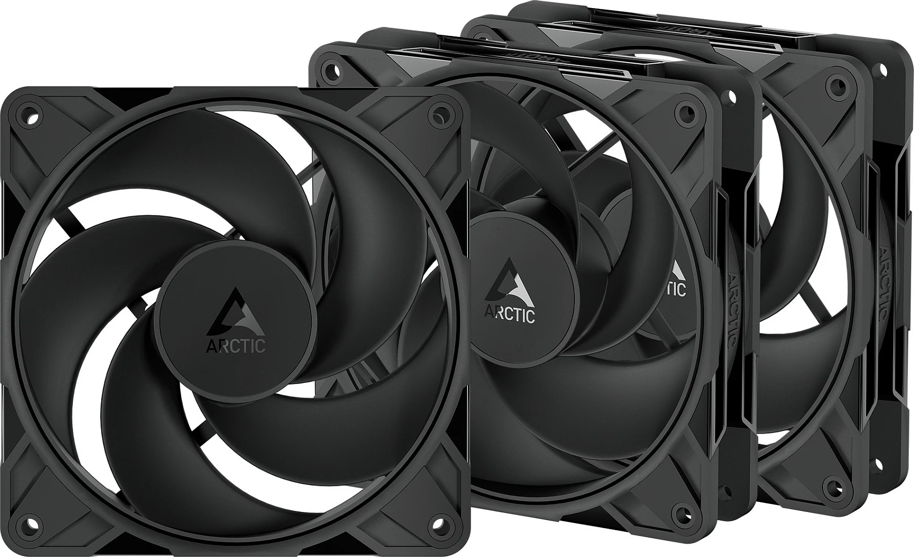 Ventilator kasë ARCTIC P12 Pro Reverse, 3 copë, i zi