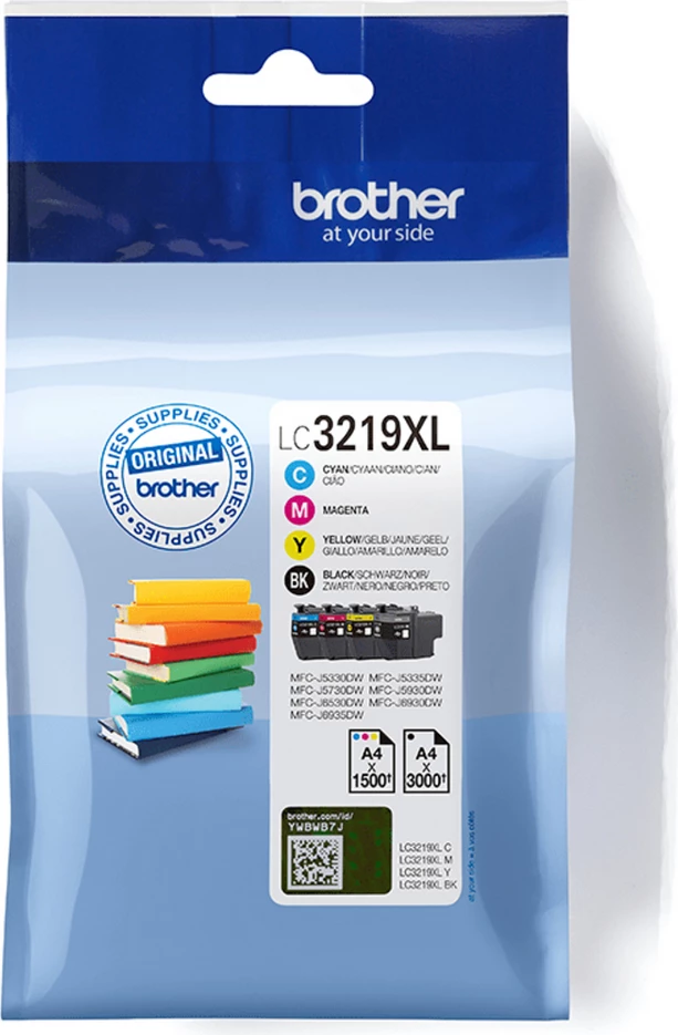 Kartushë boje, Brother, LC-3219XLVAL, XL Multipack blister, ngjyra BK/C/M/Y, paketë 4-copëshe