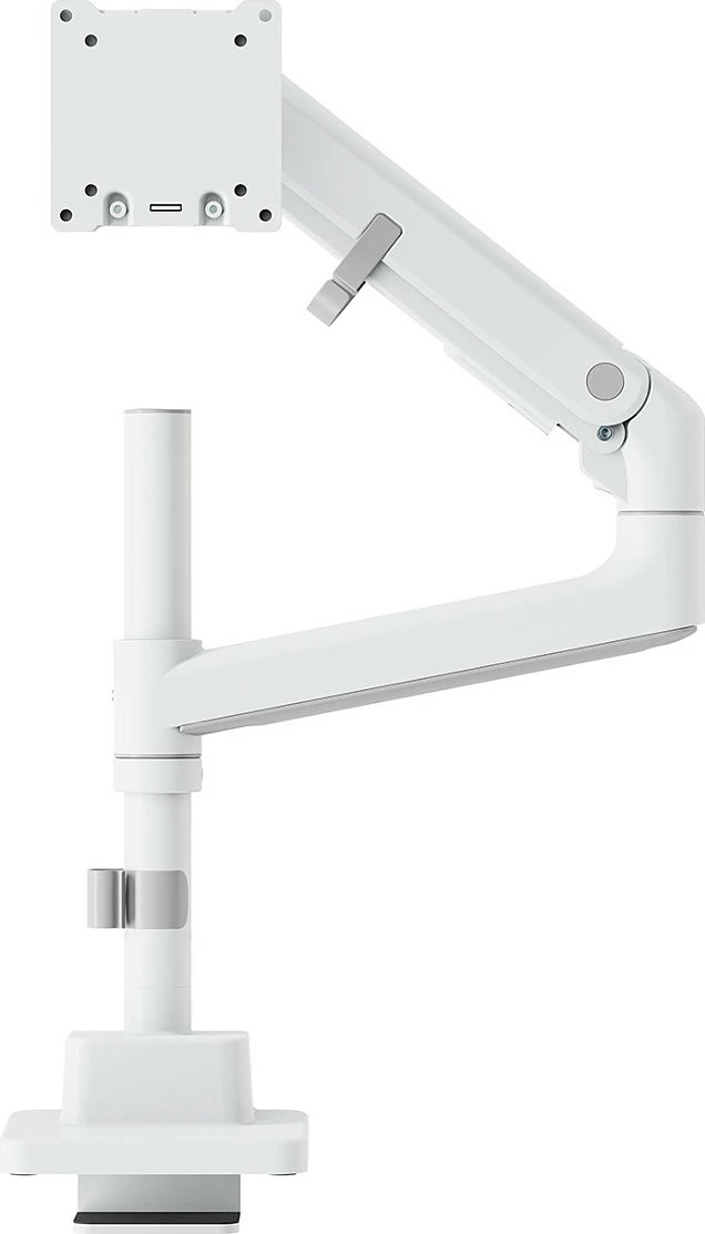 Mbajtës monitori Digitus Single Monitor Mount, 57", 27 kg, VESA 75x75/100x100, Clamp, i bardhë