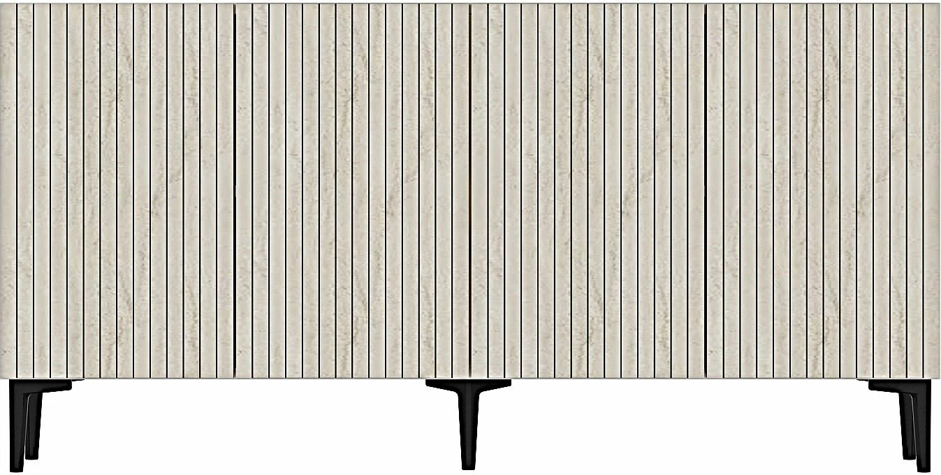 Konsol Skye Decor, Zeynep 150, e bardhë, travertin