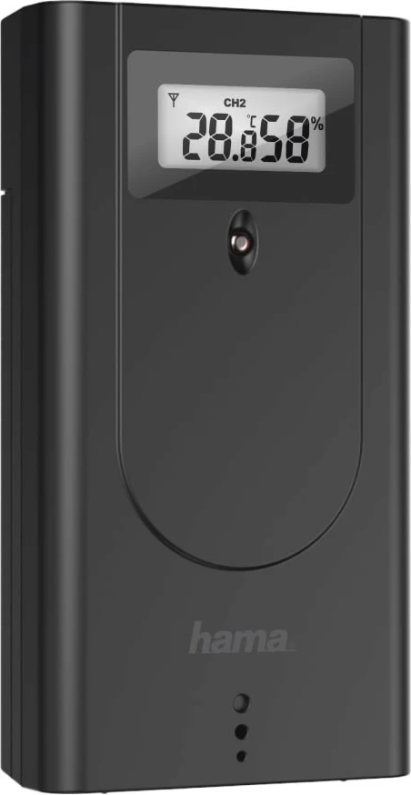 Stacion moti Hama Black Line Plus, me sensor të jashtëm, i zi