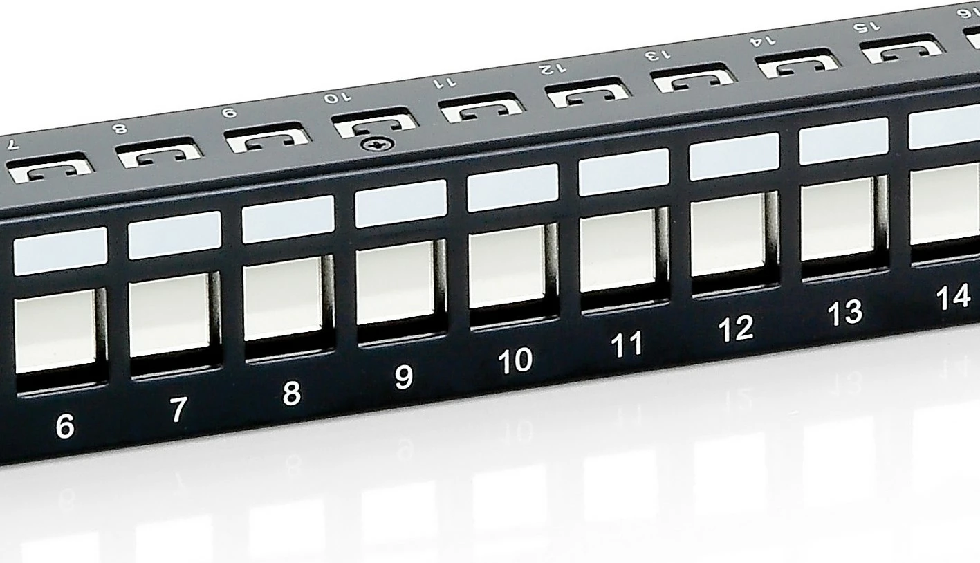 Patch panel Equip 24-port Cat6, 1U, rack mounting, i zi