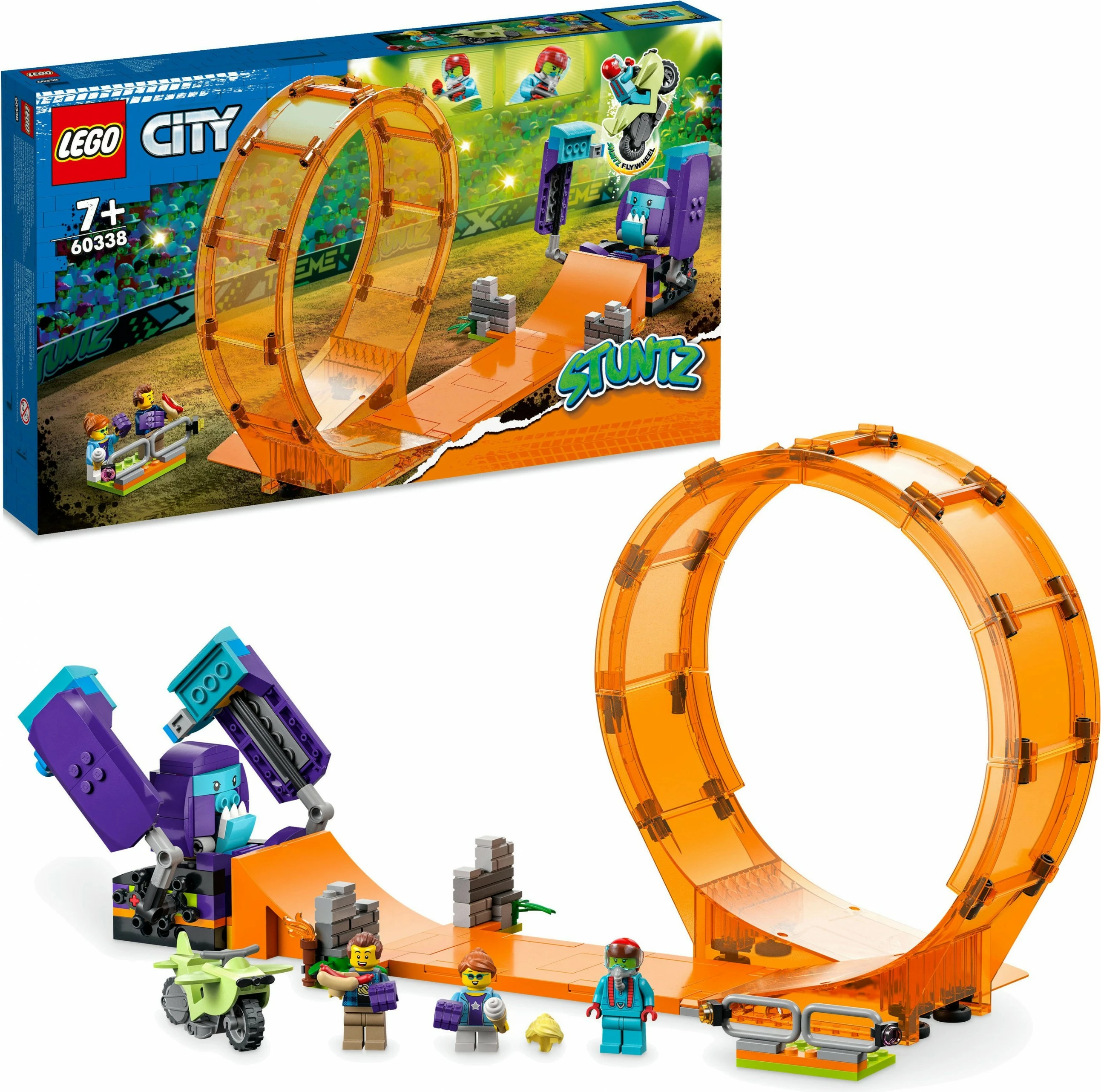 Set ndërtimi LEGO City Smashing Chimpanzee Stunt Loop, 226 pjesë, Multingjyrësh