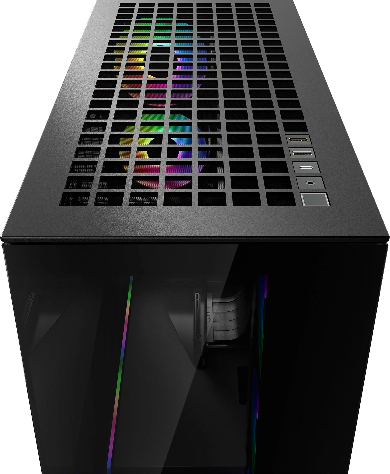Kasë ARCTIC Xtender, Midi Tower, xham i temperuar, RGB, e zezë