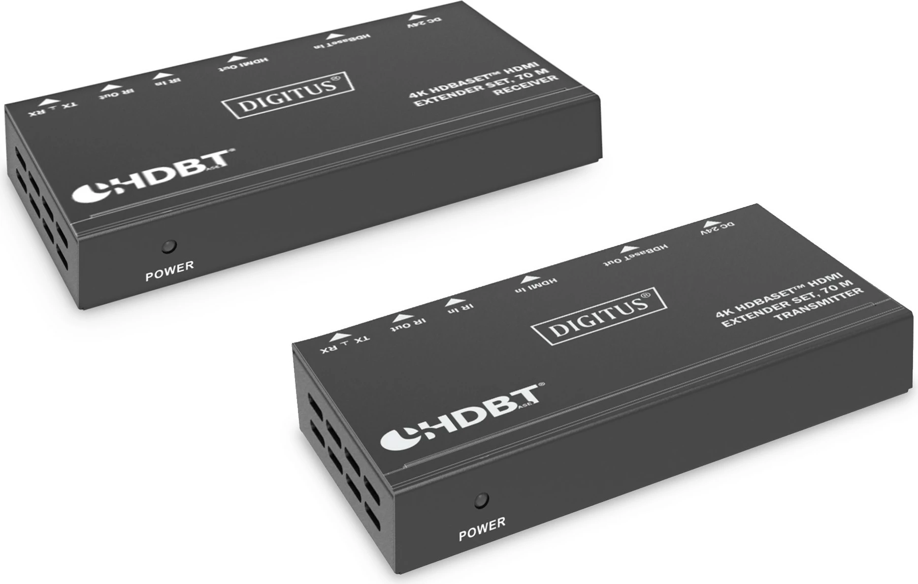 Set HDMI Extender Digitus 4K HDBaseT, 70m, AV transmetues & pranues, i zi