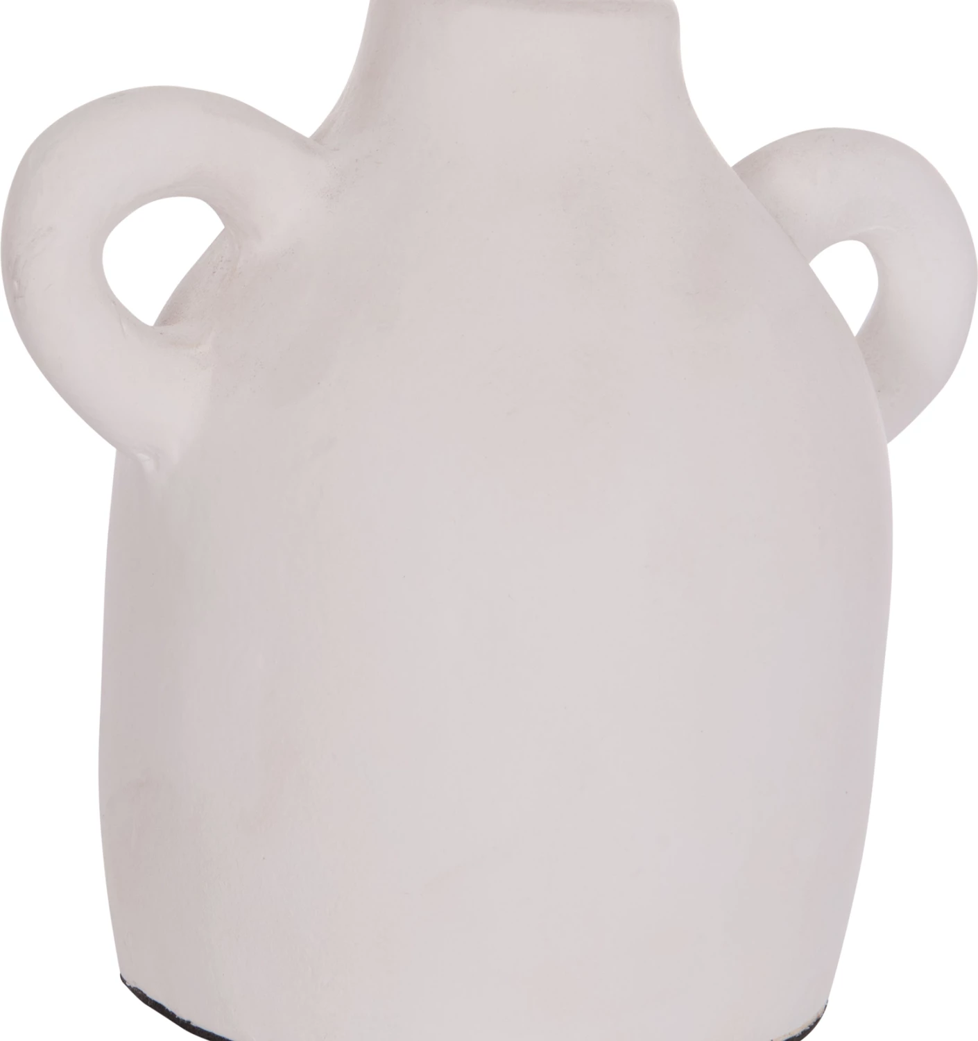 Vazo dekorative CLAYVON, terrakotë, ngjyrë e bardhë, 20x12x19cm