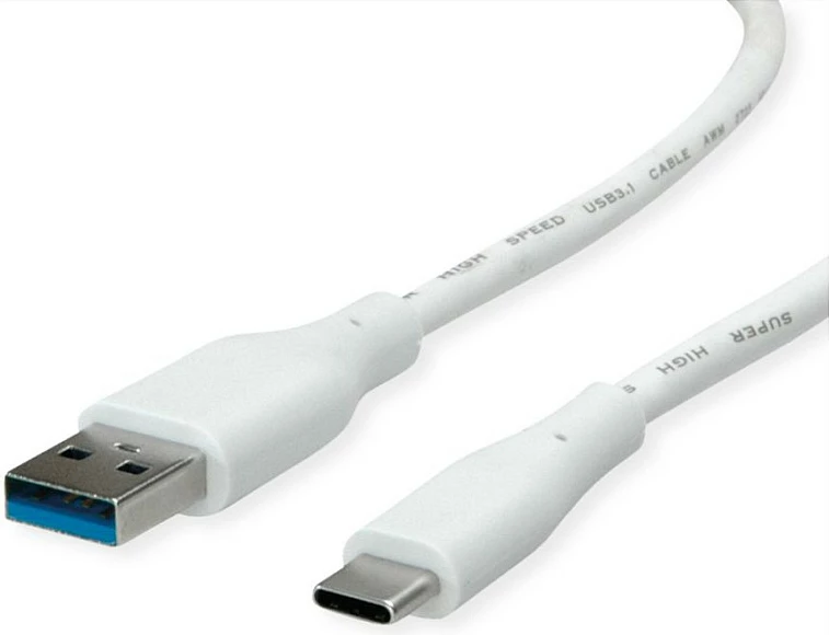 Kabllo USB VALUE 11.99.9036, USB-A në USB-C, 3 m, USB 3.2 Gen 1, 5 Gbit/s, e bardhë