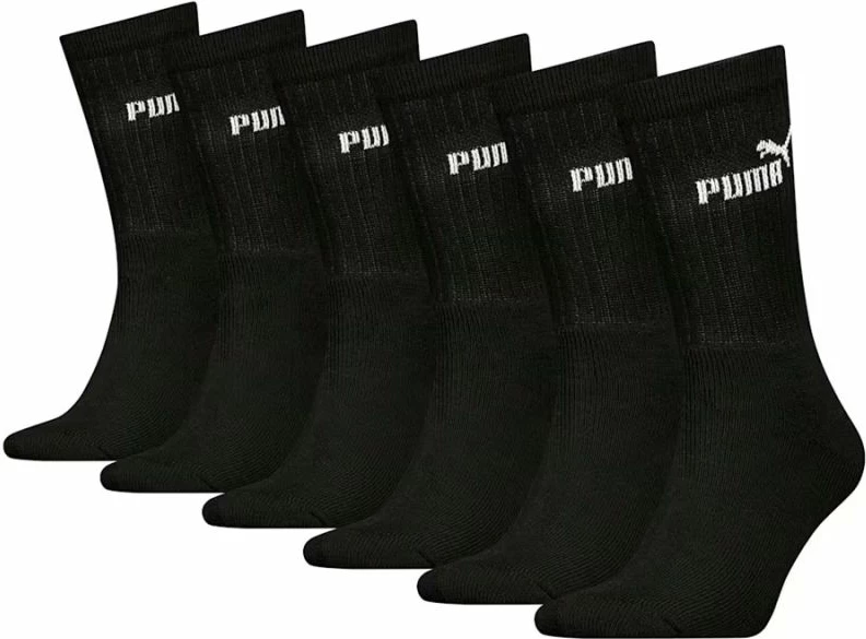 Çorape Puma Crew 938759-01, të zeza, 6 palë