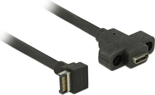 Kabllo USB DeLOCK 85326, internal USB Key-A në USB-C, 0.45 m, USB 3.2 Gen 2, 10 Gbit/s, e zezë