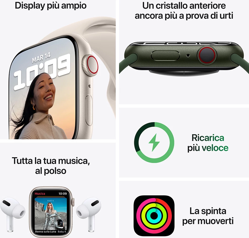 Smartwatch Apple Watch Series 7 Cell 41mm Starlight Aluminium/Starlight Sport Band