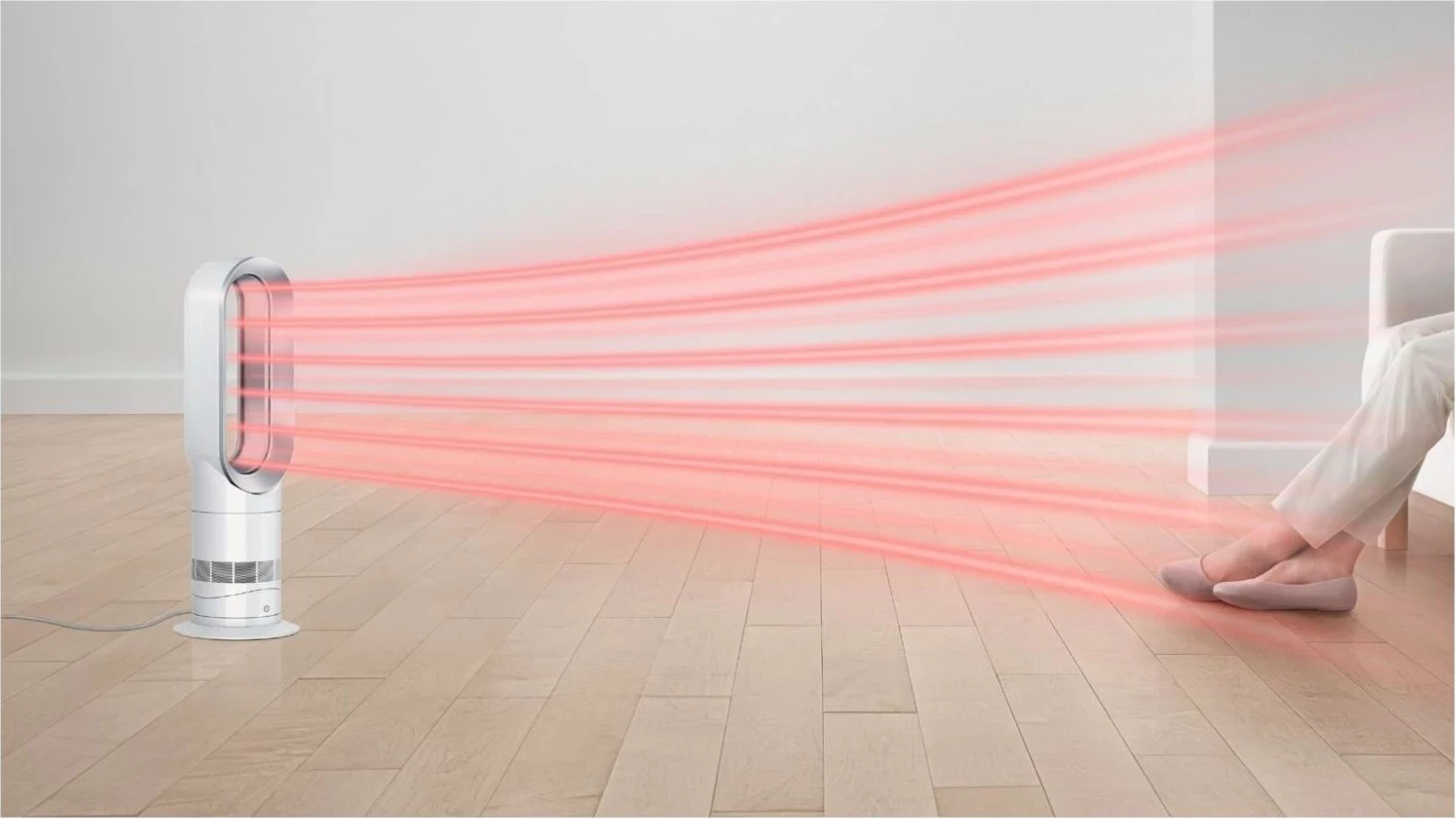 Ngrohës dhe ftohës Dyson AM09 Hot+Cool, plastikë, i bardhë