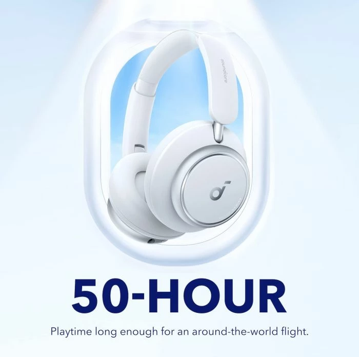 Kufje Anker Soundcore Space Q45 over-ear Bluetooth 5.3 me ANC, Hi-Res LDAC, 65h, USB-C, AUX, të bardha