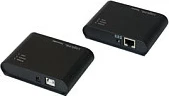 USB extender LogiLink USB 2.0 Cat5 50 m me hub 4-port, i zi