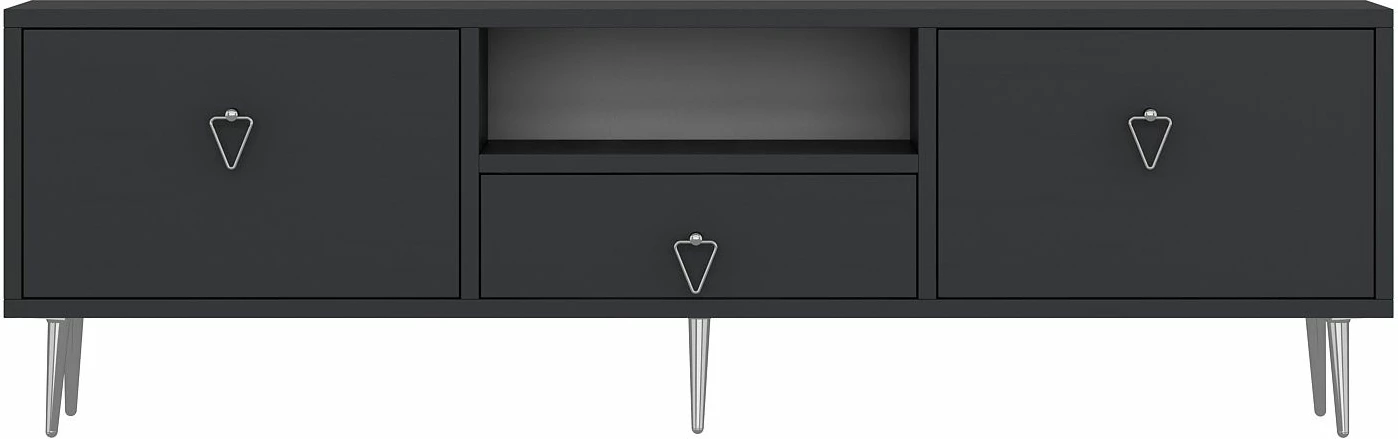 Komodë TV Skye Decor, anthracite, silver, 1306-DROP-1