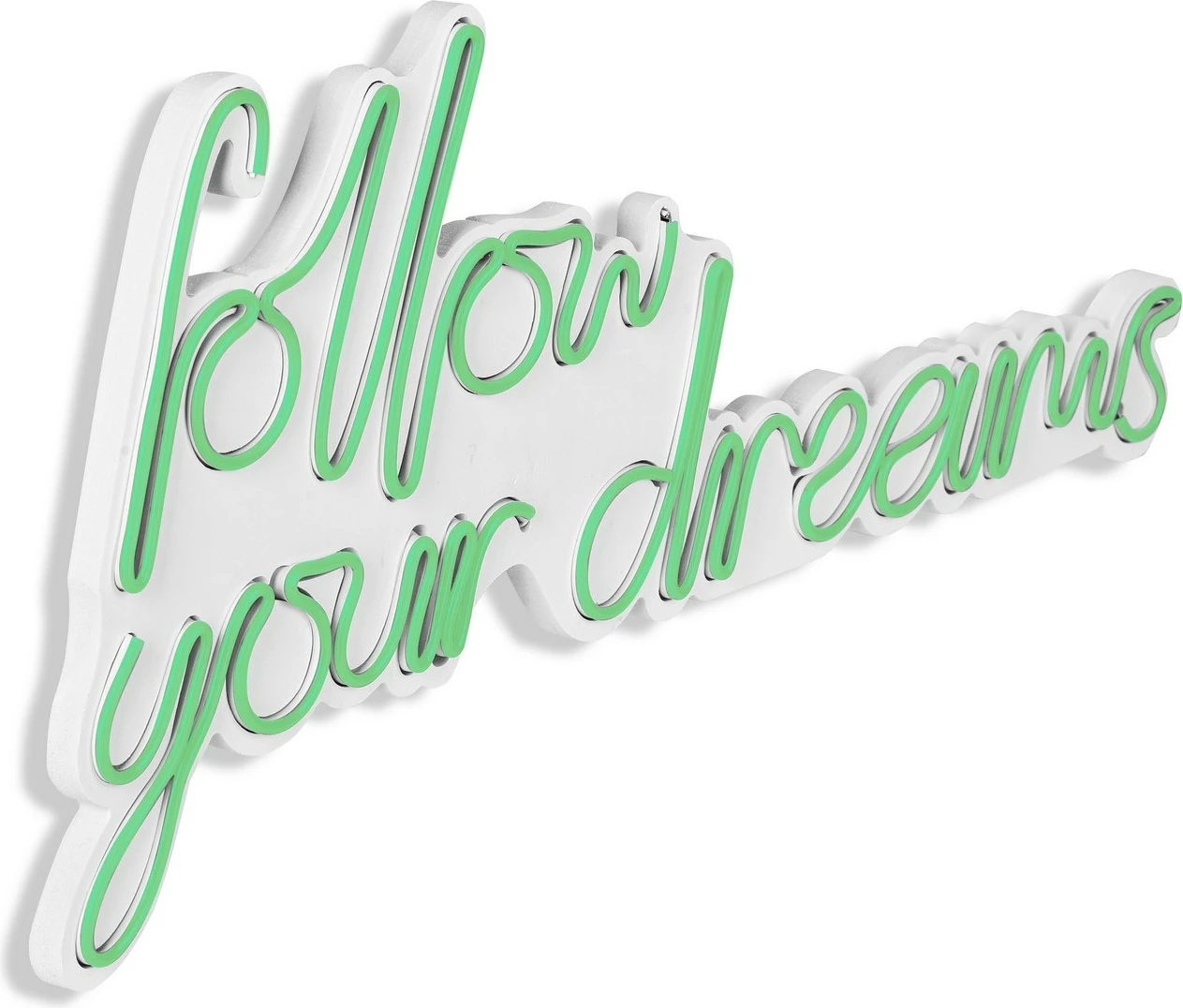 Dritë dekorative plastike LED, 'Follow Your Dreams', ngjyrë e gjelbër