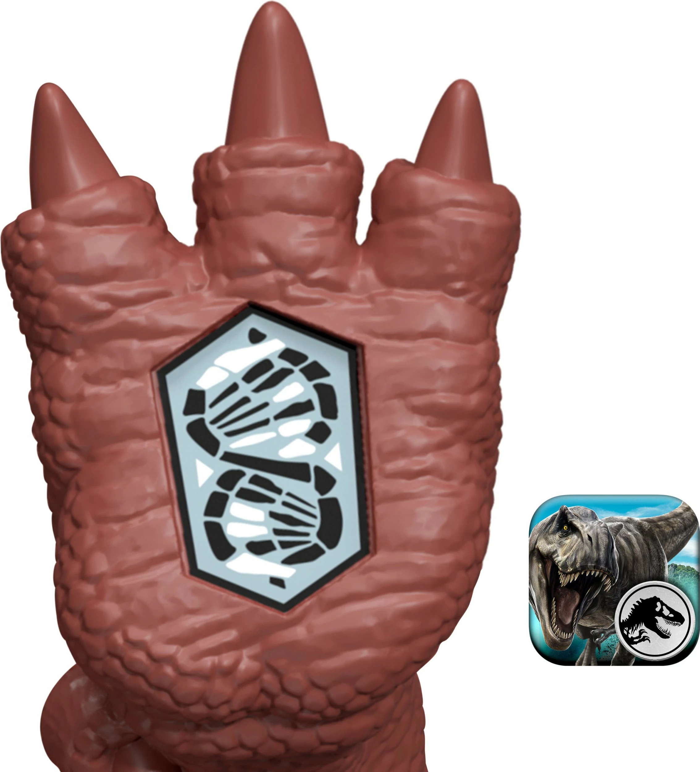 Figurinë dinosauri Mattel Jurassic World Rebirth Aucasaurus Wild Roar JGB88 32.5 cm, kafe e kuqërremtë