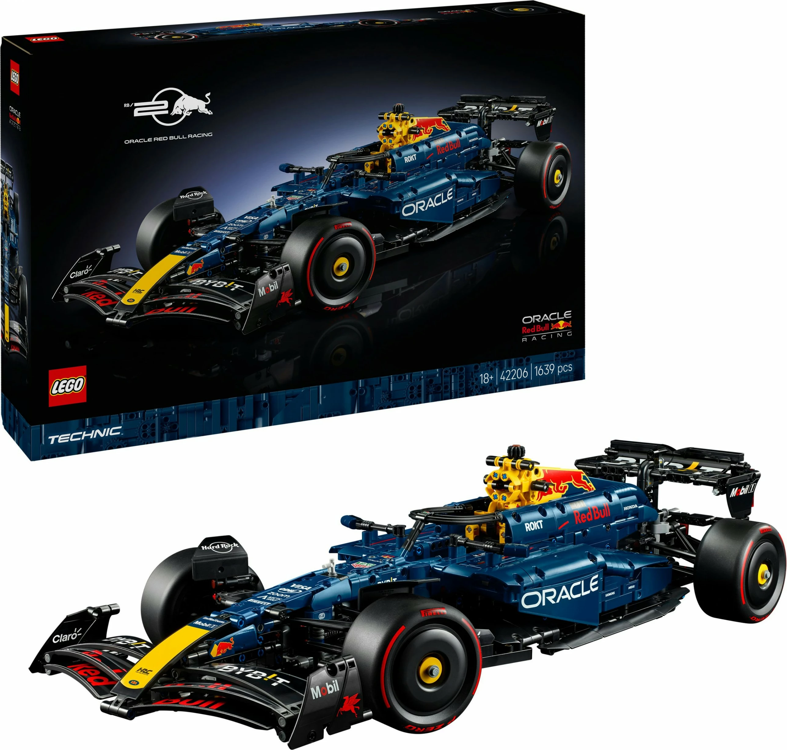 Set ndërtimi LEGO Technic Oracle Red Bull Racing RB20 F1, 1639 pjesë, multingjyrësh