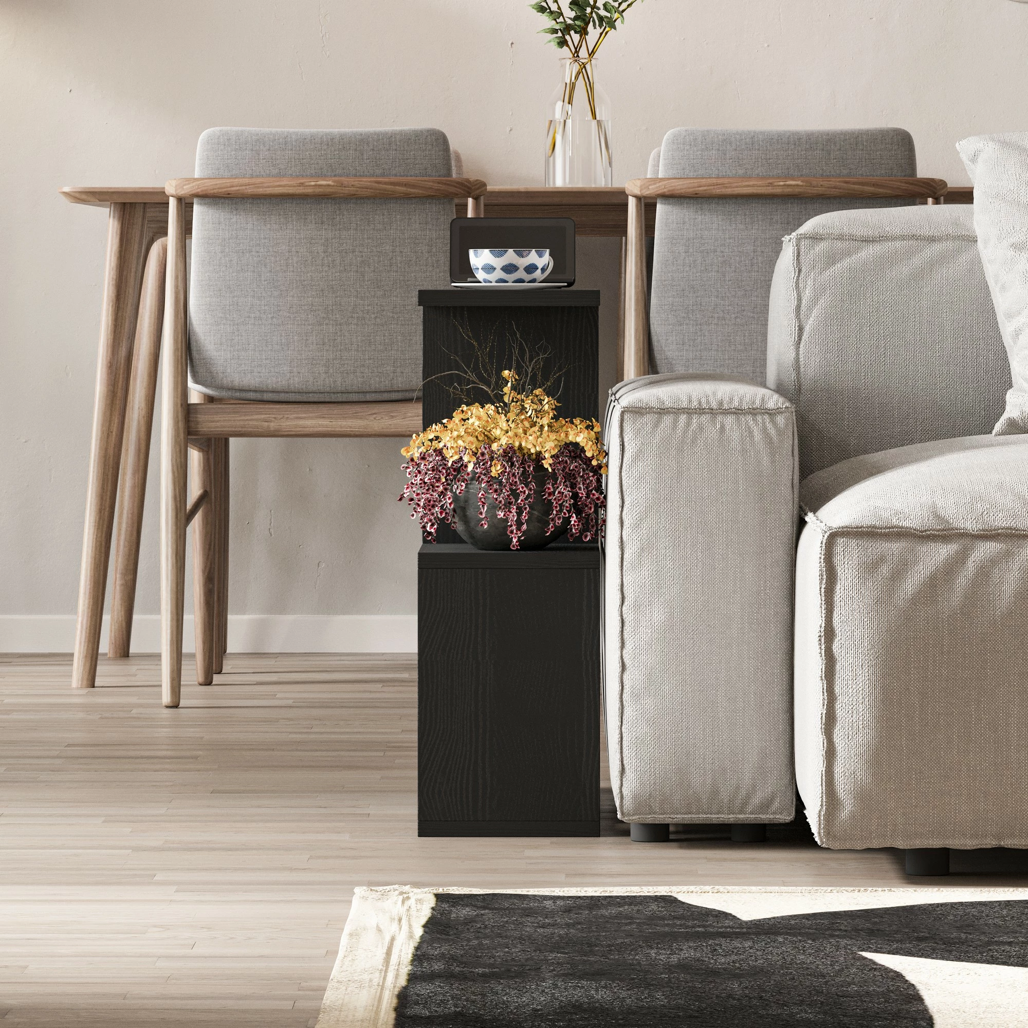 Tavolinë kafeje, ngjyrë dru e zezë, Skye Decor