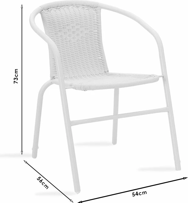 Tavolinë me karrige Obbi-Watson, 3 pjesë,, metal-pe, kafe