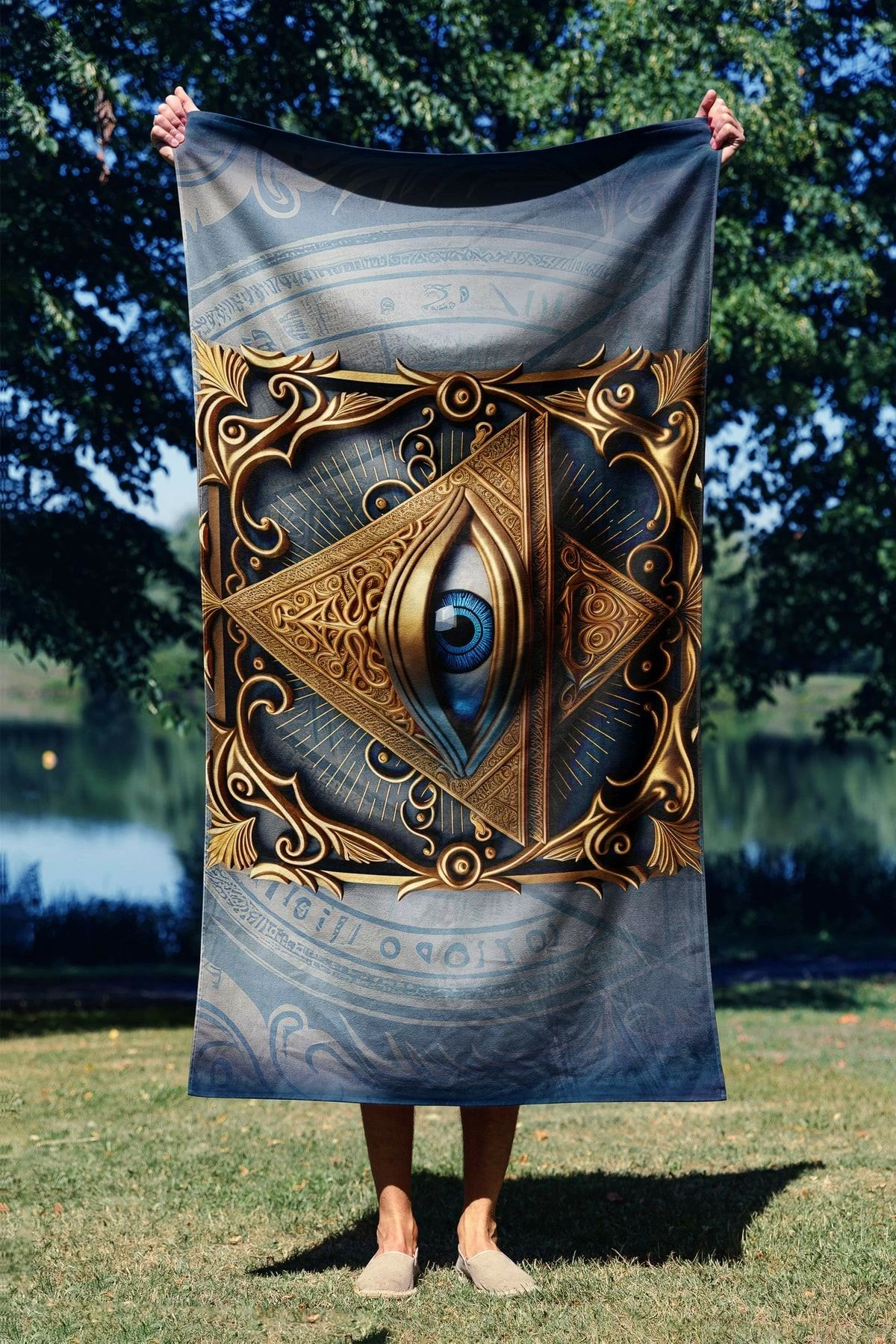 Peshqir plazhi Mijolnir, sy piramide, 90x150cm
