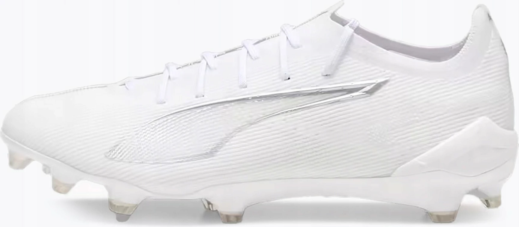 Këpucë futbolli Puma Ultra 5 Ultimate FG 107683-04, nr.43, sintetike, me lidhëse, për terren të butë/turf, të bardha